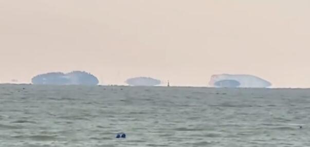 蓬萊海面雪后現(xiàn)海滋奇觀